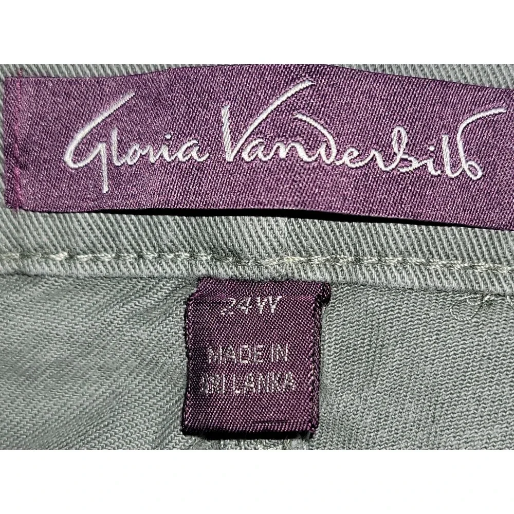 Gloria Vanderbilt Amanda Denim Jeans Womens Pockets Stretch‎ Gray Size 24 W